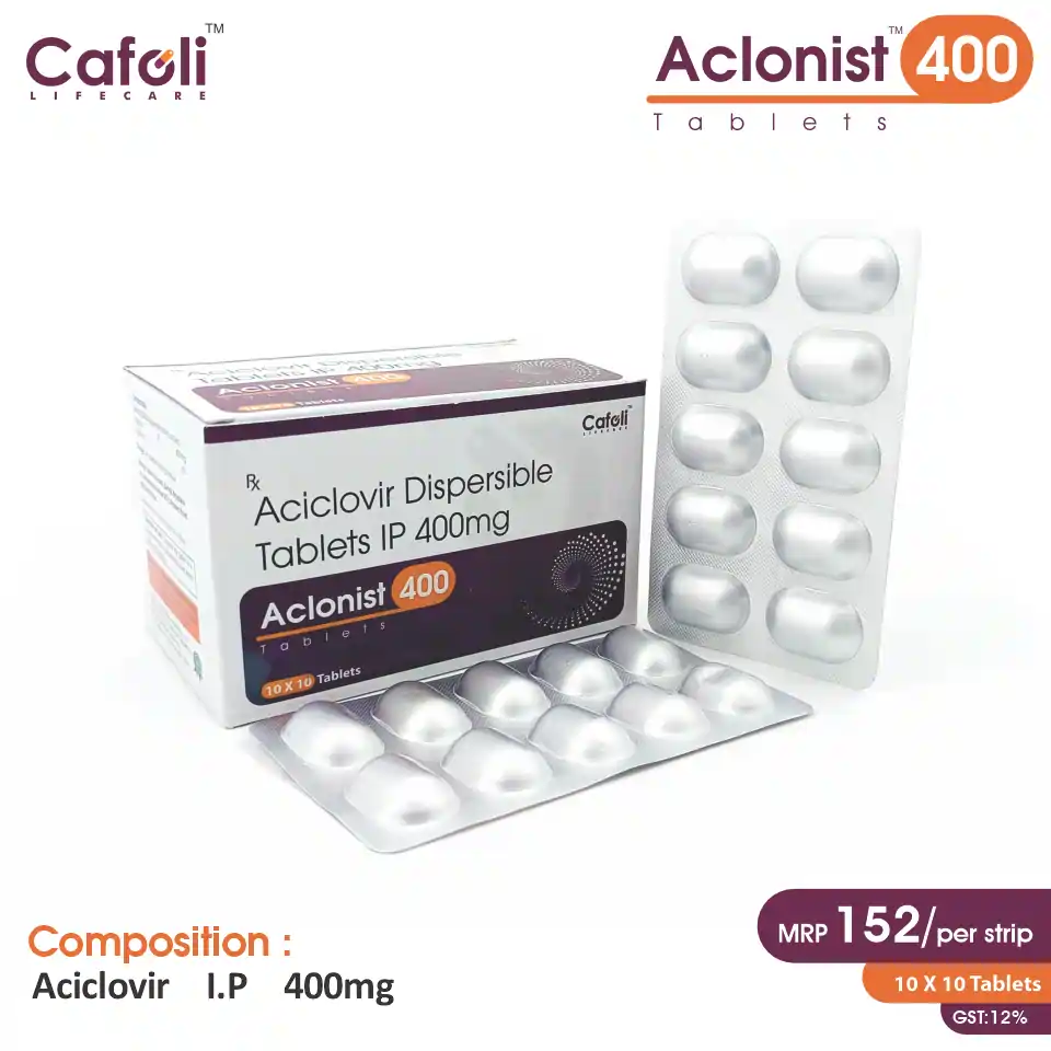 Acyclovir 400mg Tablet at Best Price in PCD Pharma Franchise for Antiviral and Herpes Management, Antiviral Therapy